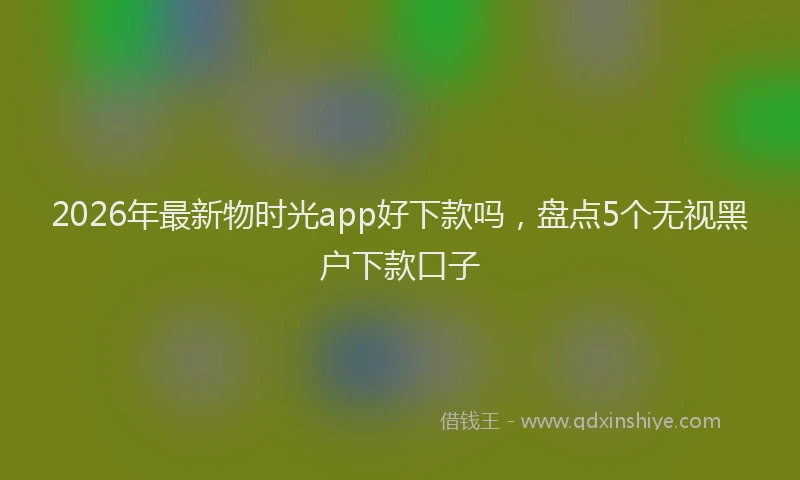2026年最新物时光app好下款吗，盘点5个无视黑户下款口子
