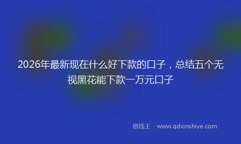 2026年最新现在什么好下款的口子，总结五个无视黑花能下款一万元口子