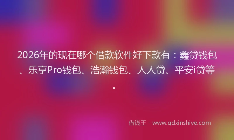 2026年的现在哪个借款软件好下款有：鑫贷钱包、乐享Pro钱包、浩瀚钱包、人人贷、平安i贷等。