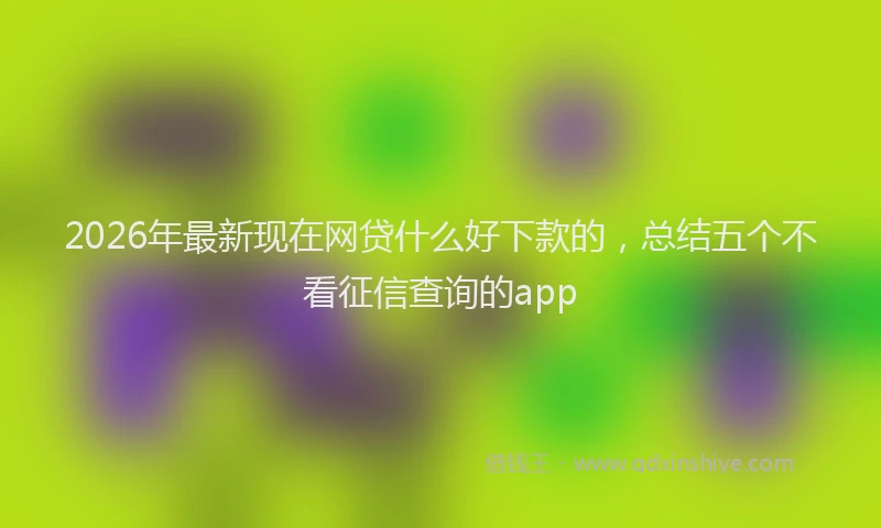2026年最新现在网贷什么好下款的，总结五个不看征信查询的app