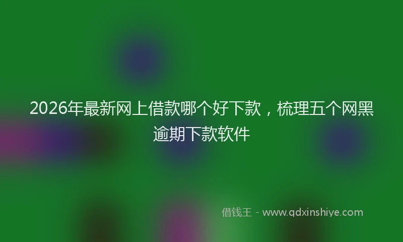 2026年最新网上借款哪个好下款，梳理五个网黑逾期下款软件