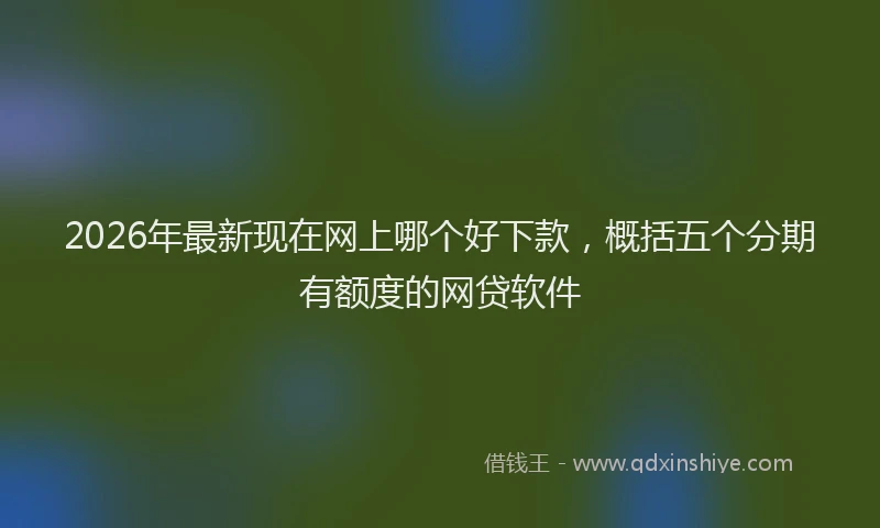 2026年最新现在网上哪个好下款，概括五个分期有额度的网贷软件