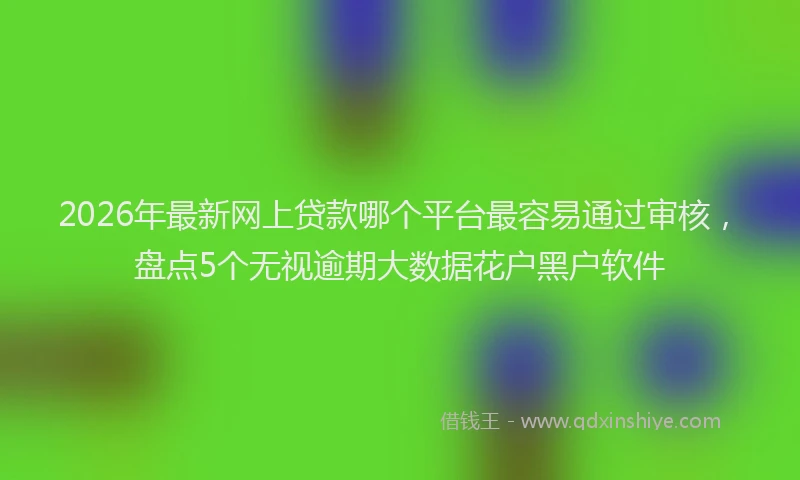2026年最新网上贷款哪个平台最容易通过审核，盘点5个无视逾期大数据花户黑户软件