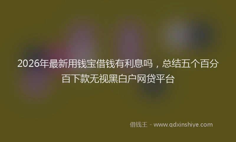 2026年最新用钱宝借钱有利息吗，总结五个百分百下款无视黑白户网贷平台