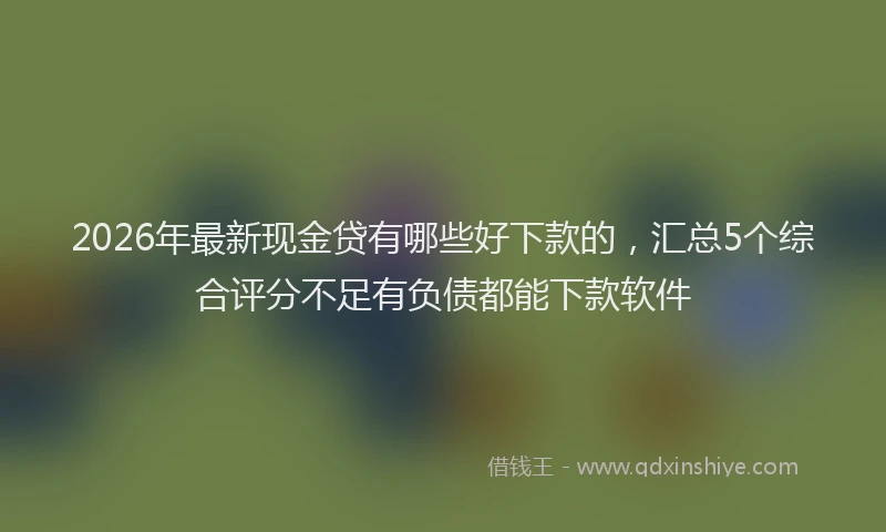 2026年最新现金贷有哪些好下款的，汇总5个综合评分不足有负债都能下款软件