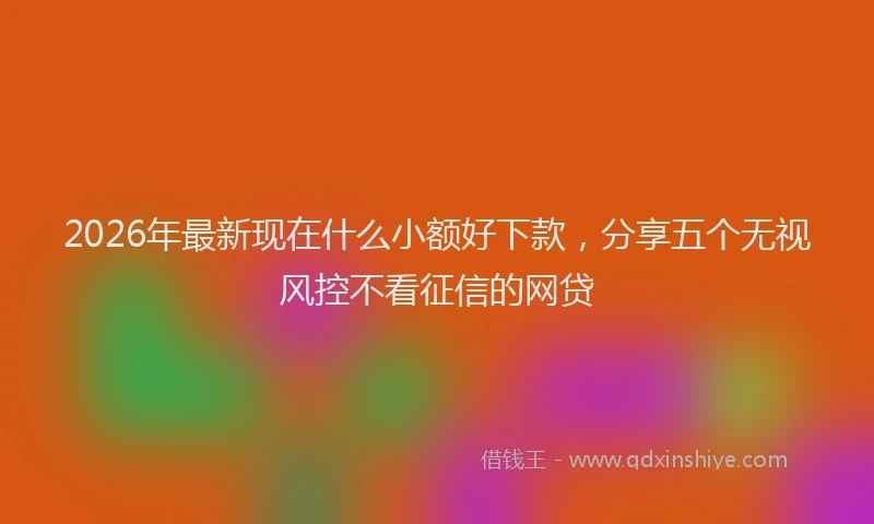 2026年最新现在什么小额好下款，分享五个无视风控不看征信的网贷