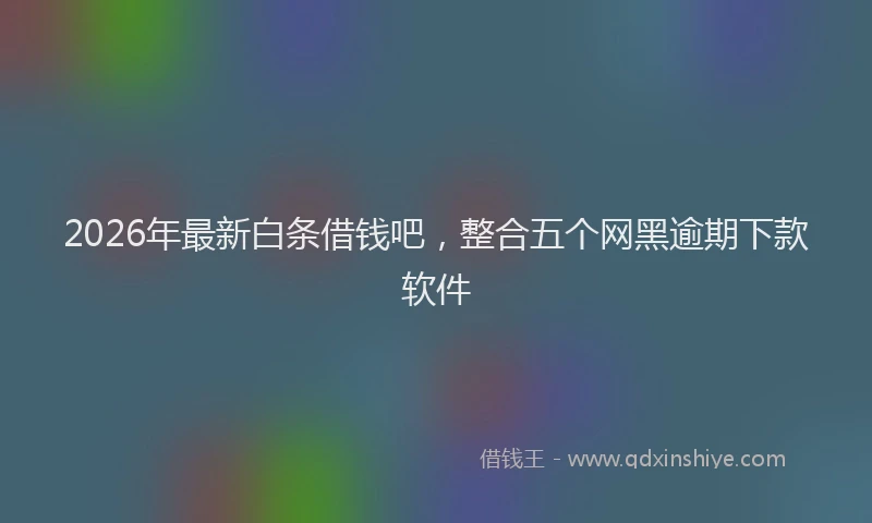2026年最新白条借钱吧，整合五个网黑逾期下款软件