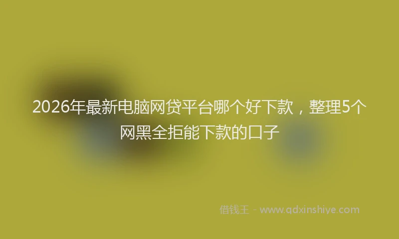 2026年最新电脑网贷平台哪个好下款，整理5个网黑全拒能下款的口子