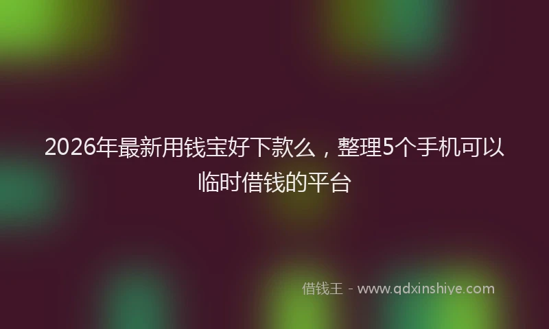 2026年最新用钱宝好下款么，整理5个手机可以临时借钱的平台