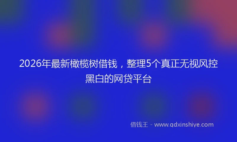 2026年最新橄榄树借钱，整理5个真正无视风控黑白的网贷平台