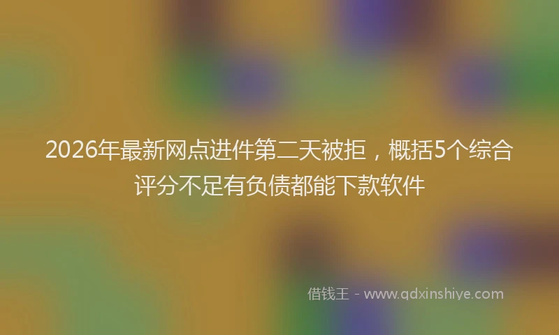 2026年最新网点进件第二天被拒，概括5个综合评分不足有负债都能下款软件