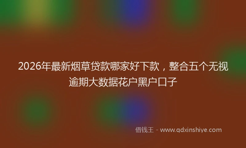 2026年最新烟草贷款哪家好下款，整合五个无视逾期大数据花户黑户口子