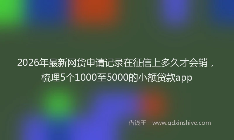 2026年最新网货申请记录在征信上多久才会销，梳理5个1000至5000的小额贷款app