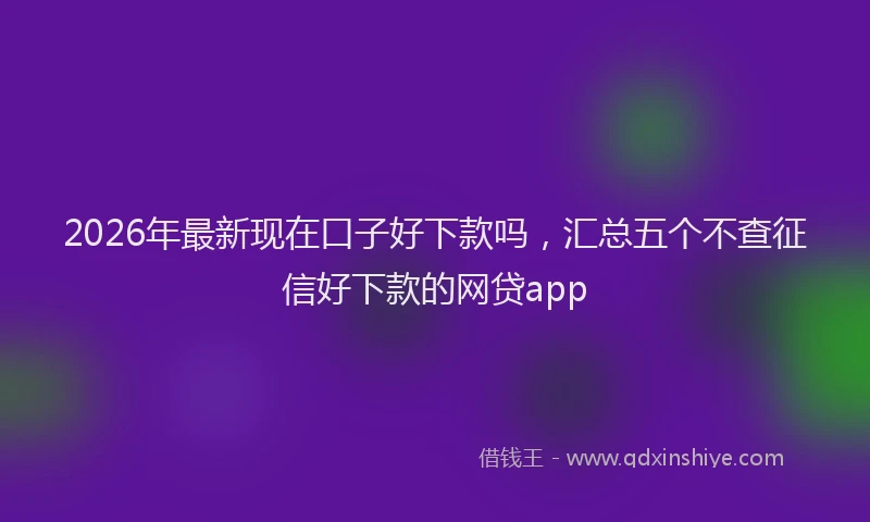 2026年最新现在口子好下款吗，汇总五个不查征信好下款的网贷app