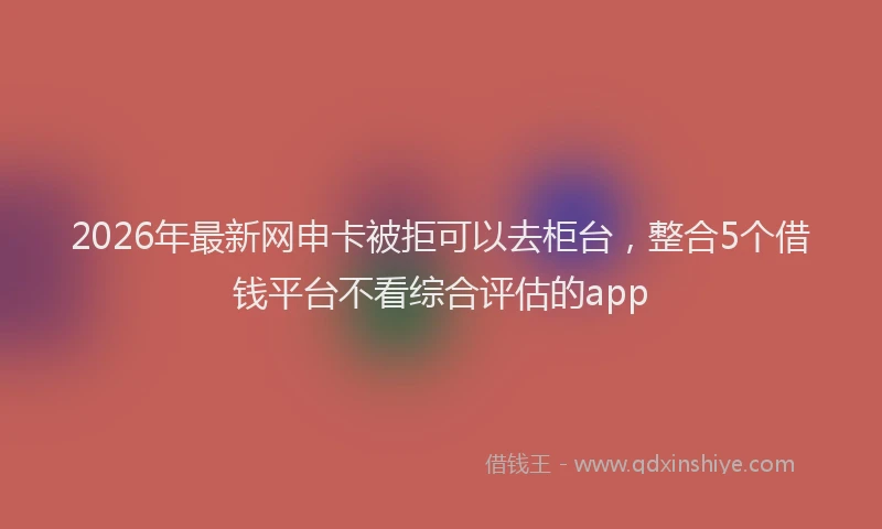 2026年最新网申卡被拒可以去柜台，整合5个借钱平台不看综合评估的app