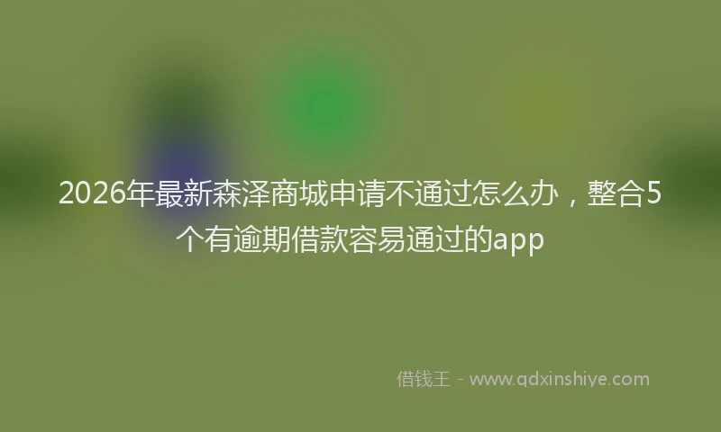 2026年最新森泽商城申请不通过怎么办，整合5个有逾期借款容易通过的app