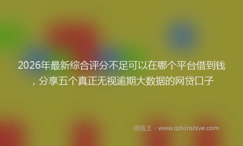 2026年最新综合评分不足可以在哪个平台借到钱，分享五个真正无视逾期大数据的网贷口子