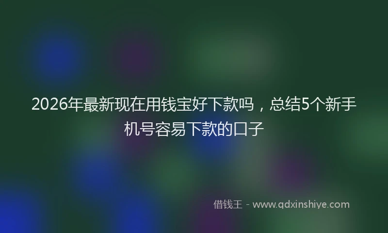 2026年最新现在用钱宝好下款吗，总结5个新手机号容易下款的口子