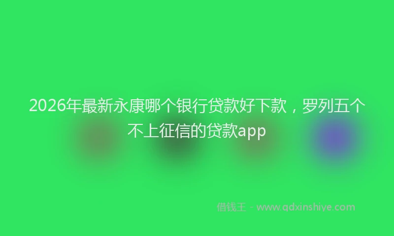 2026年最新永康哪个银行贷款好下款，罗列五个不上征信的贷款app