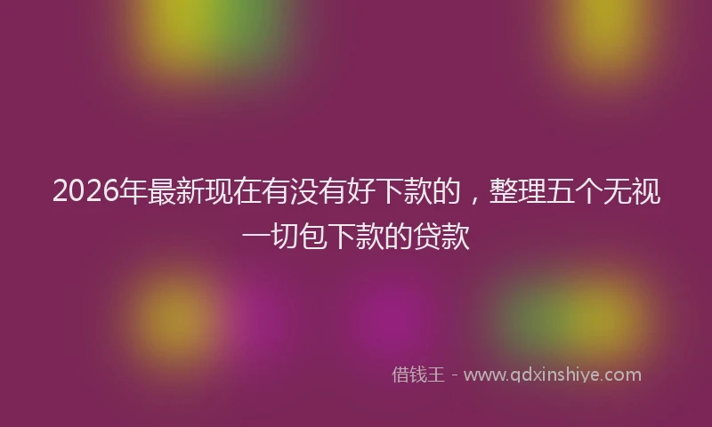 2026年最新现在有没有好下款的，整理五个无视一切包下款的贷款