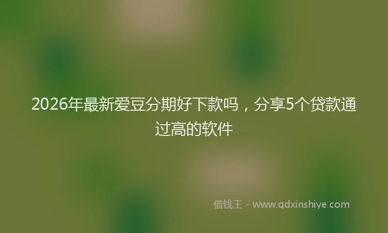 2026年最新爱豆分期好下款吗，分享5个贷款通过高的软件