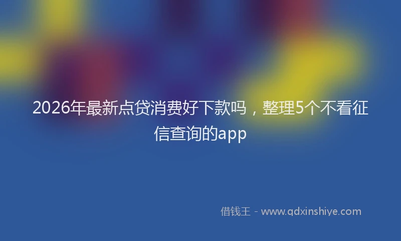2026年最新点贷消费好下款吗，整理5个不看征信查询的app