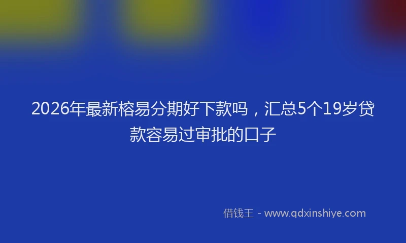 2026年最新榕易分期好下款吗，汇总5个19岁贷款容易过审批的口子