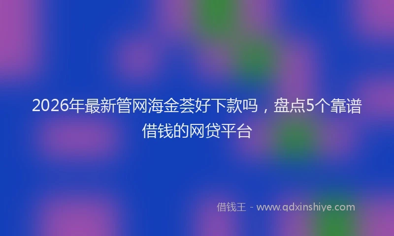 2026年最新管网海金荟好下款吗，盘点5个靠谱借钱的网贷平台