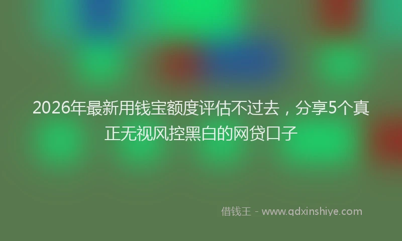 2026年最新用钱宝额度评估不过去，分享5个真正无视风控黑白的网贷口子
