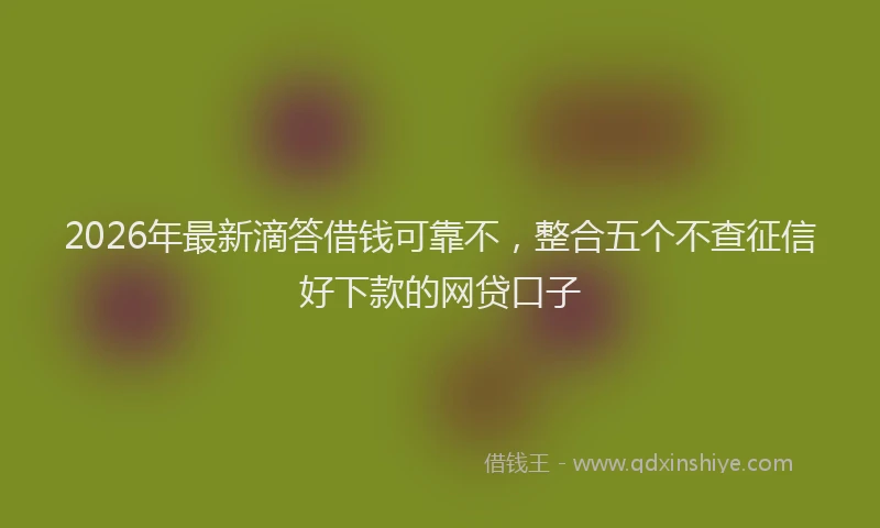 2026年最新滴答借钱可靠不，整合五个不查征信好下款的网贷口子