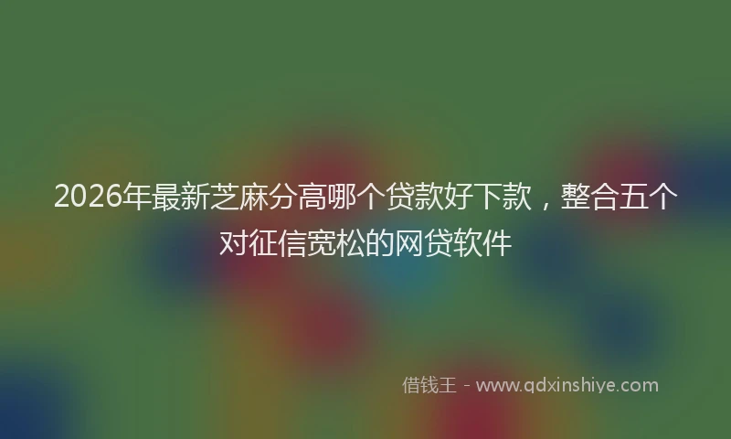 2026年最新芝麻分高哪个贷款好下款，整合五个对征信宽松的网贷软件