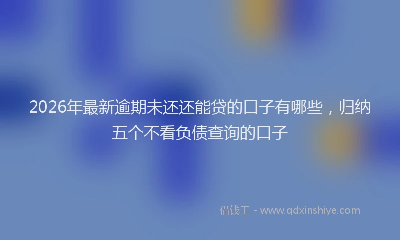 2026年最新逾期未还还能贷的口子有哪些，归纳五个不看负债查询的口子
