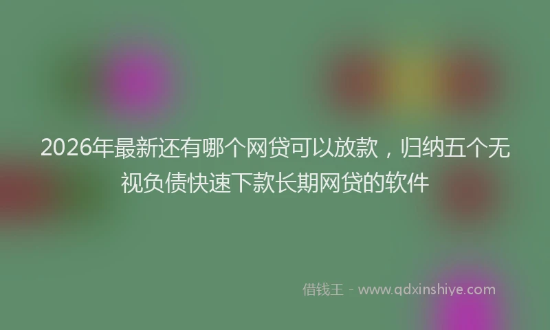 2026年最新还有哪个网贷可以放款，归纳五个无视负债快速下款长期网贷的软件