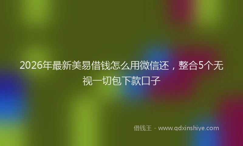 2026年最新美易借钱怎么用微信还，整合5个无视一切包下款口子