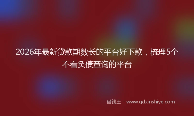 2026年最新贷款期数长的平台好下款，梳理5个不看负债查询的平台