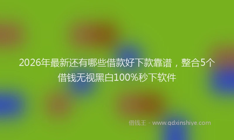2026年最新还有哪些借款好下款靠谱，整合5个借钱无视黑白100%秒下软件