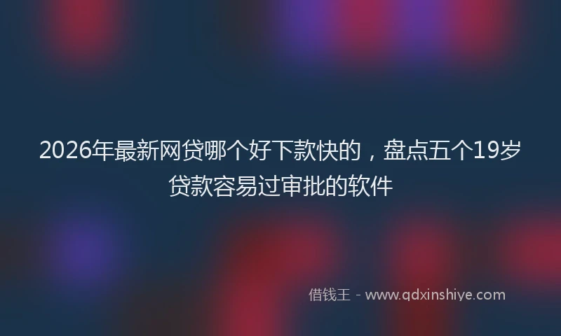 2026年最新网贷哪个好下款快的，盘点五个19岁贷款容易过审批的软件