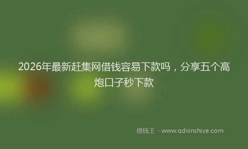 2026年最新赶集网借钱容易下款吗，分享五个高炮口子秒下款