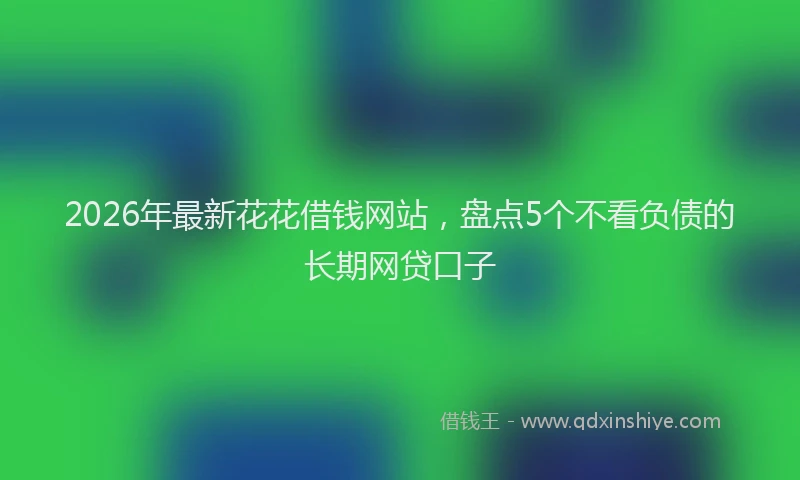2026年最新花花借钱网站，盘点5个不看负债的长期网贷口子