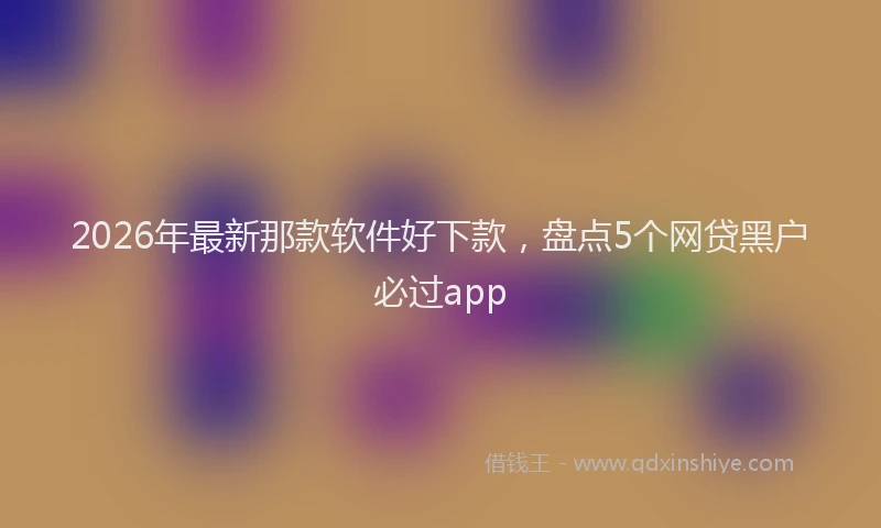2026年最新那款软件好下款，盘点5个网贷黑户必过app