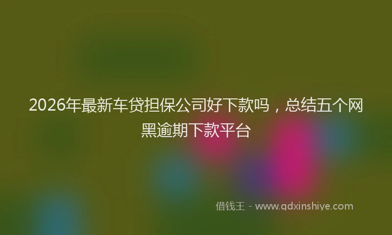 2026年最新车贷担保公司好下款吗，总结五个网黑逾期下款平台