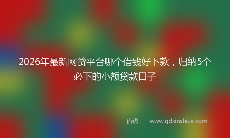 2026年最新网贷平台哪个借钱好下款，归纳5个必下的小额贷款口子