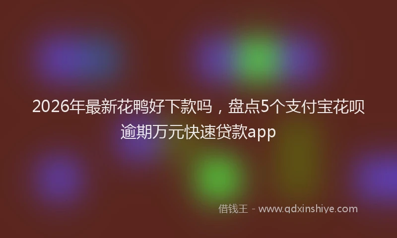 2026年最新花鸭好下款吗，盘点5个支付宝花呗逾期万元快速贷款app