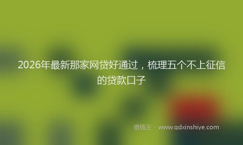 2026年最新那家网贷好通过，梳理五个不上征信的贷款口子