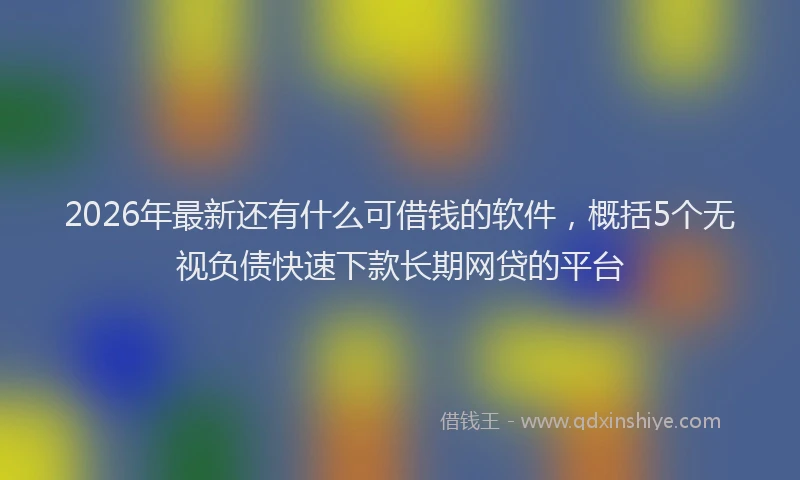 2026年最新还有什么可借钱的软件，概括5个无视负债快速下款长期网贷的平台