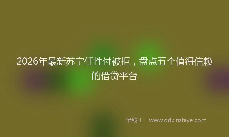 2026年最新苏宁任性付被拒，盘点五个值得信赖的借贷平台