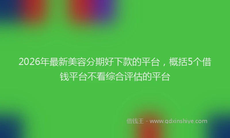 2026年最新美容分期好下款的平台，概括5个借钱平台不看综合评估的平台