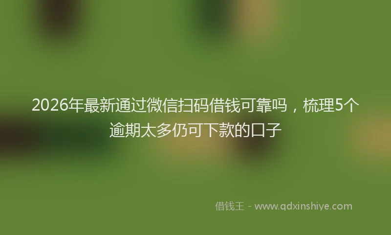2026年最新通过微信扫码借钱可靠吗，梳理5个逾期太多仍可下款的口子