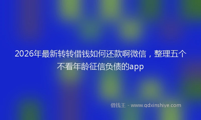 2026年最新转转借钱如何还款啊微信，整理五个不看年龄征信负债的app