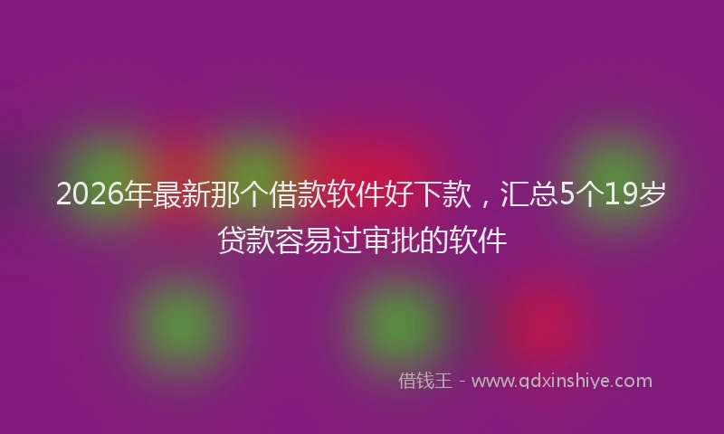 2026年最新那个借款软件好下款，汇总5个19岁贷款容易过审批的软件